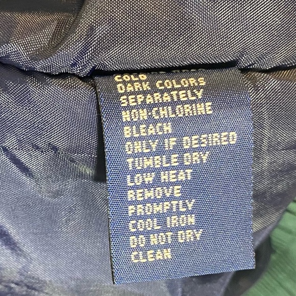 Chaps Ralph Lauren Coat Sz L Zip/Snap Front Blue/Green/Red Colorblock Vintage - Picture 9 of 9